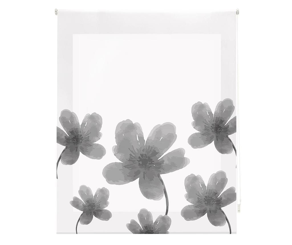 Jaluzea tip rulou Pansies Grey 80×180 cm – Blindecor, Gri & Argintiu Blindecor